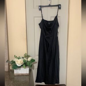 NWT Express cowl neck satin black dress/ Size medium